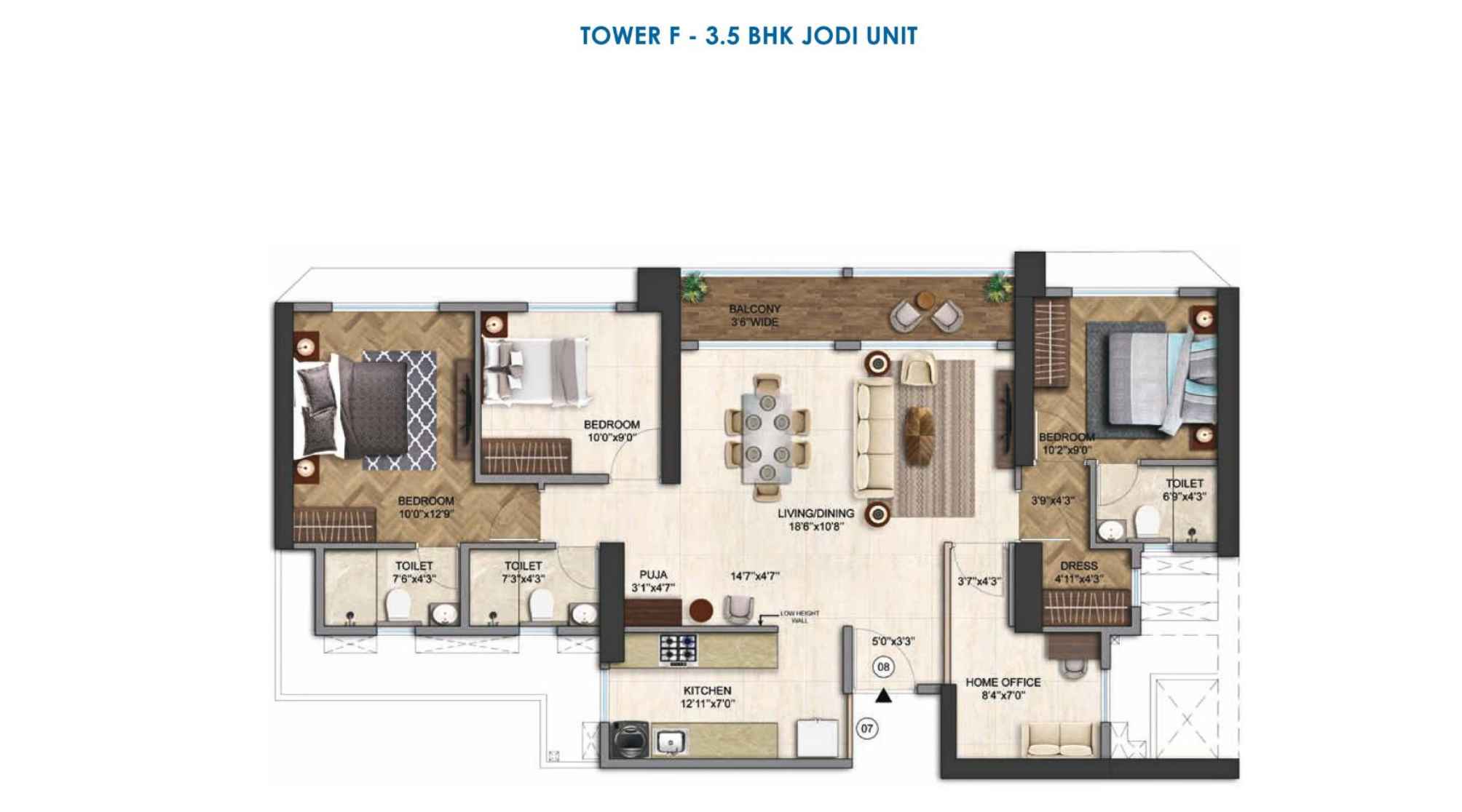 Runwal-Enchanted-Floor-Plans-Tower-F-3.5-BHK-Jodi-Unit (2)